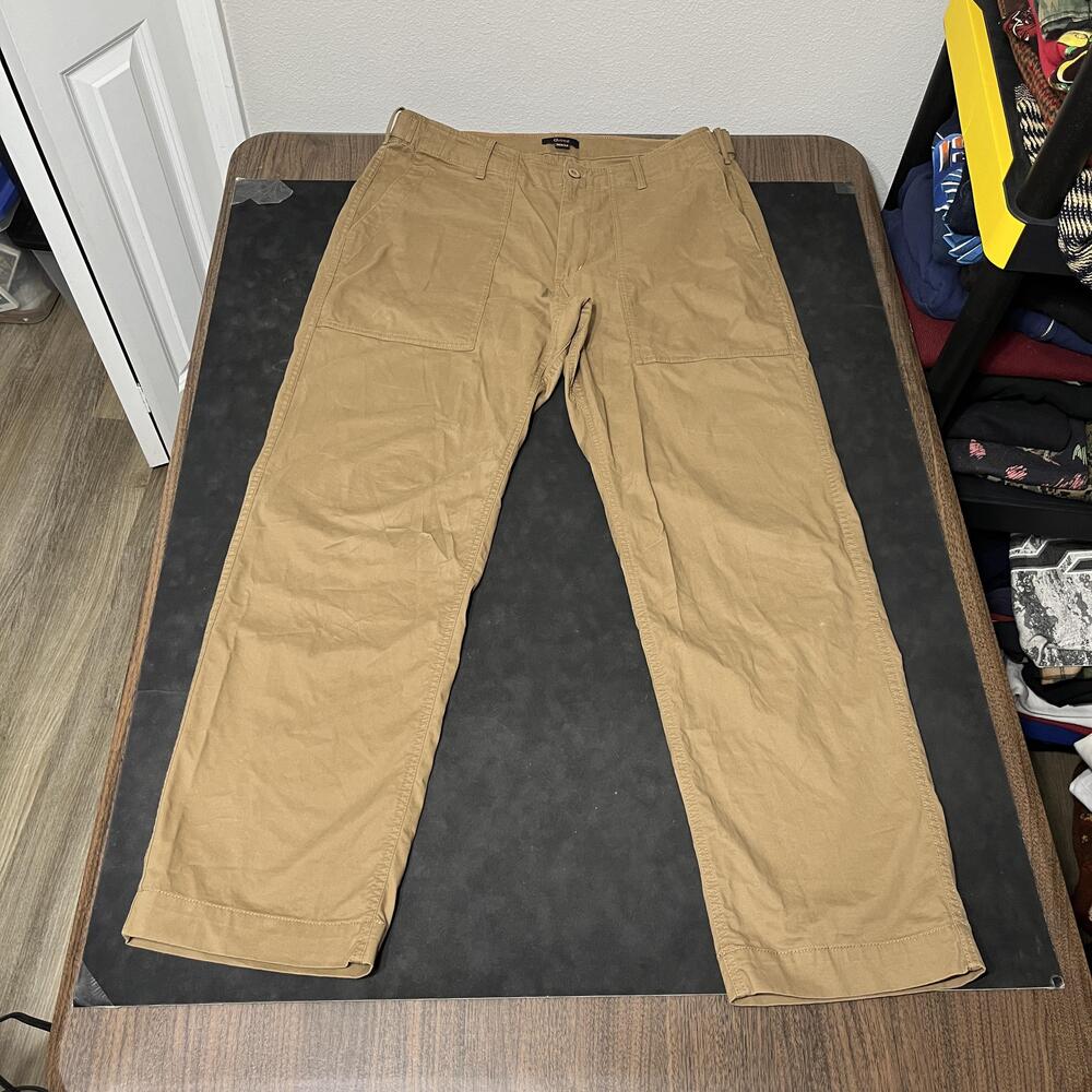 Quince Organic Cotton Chino Pants Mens 36x34 Brown Carhartt Canvas Workwear